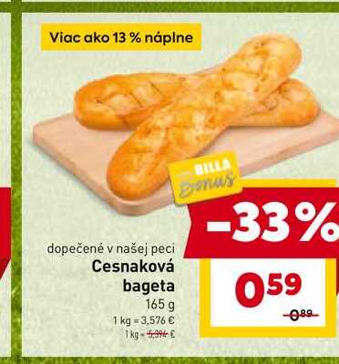 Cesnaková bageta 165 g 