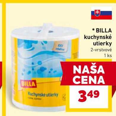 BILLA kuchynské utierky 2-vrstvové 1ks