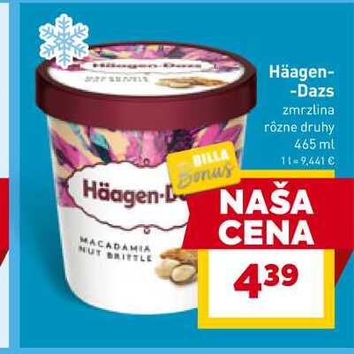 Häagen-Dazs zmrzlina rôzne druhy 465 ml