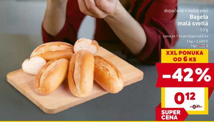 Bageta malá svetlá 50 g 