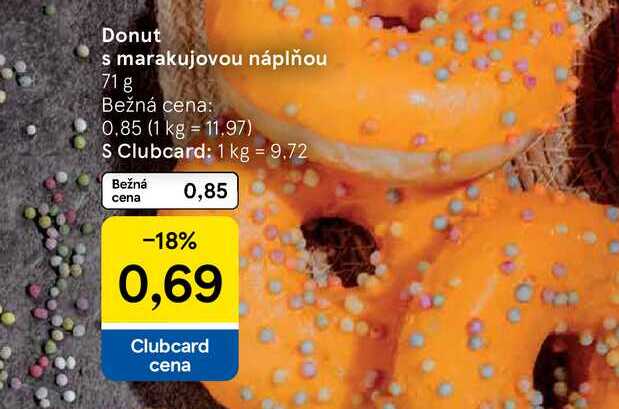 Donut s marakujovou náplňou 71 g 