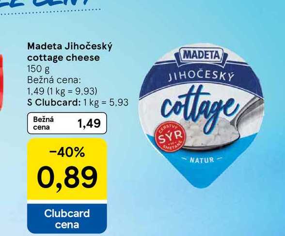 Madeta Jihočeský cottage 150 g