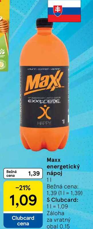 Maxx energetický nápoj 1l