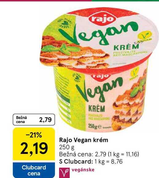 Rajo Vegan krém 250 g 