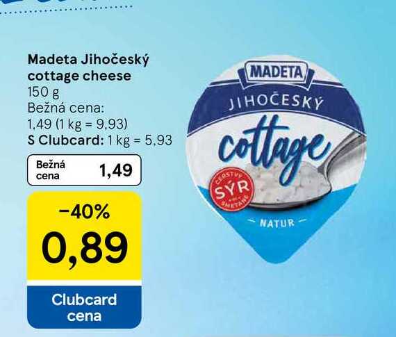 Madeta Jihočeský cottage cheese 150 g 