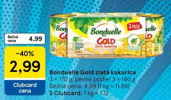 Bonduelle Gold zlatá kukurica 3x 170 g