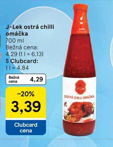 J-Lek ostrá chilli omáčka 700 ml 