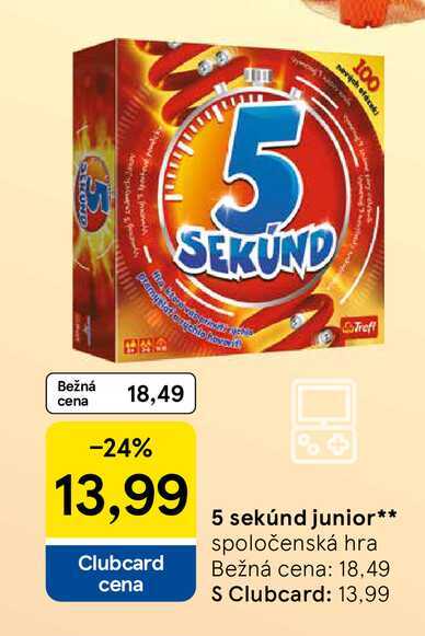 5 sekúnd junior spoločenská hra 