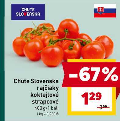 Chute Slovenska rajčiaky koktejlové strapcové 400g