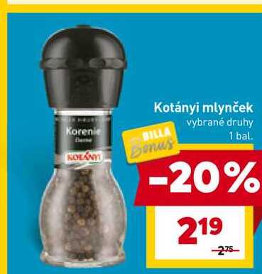 Kotányi mlynček vybrané druhy 1 bal. 