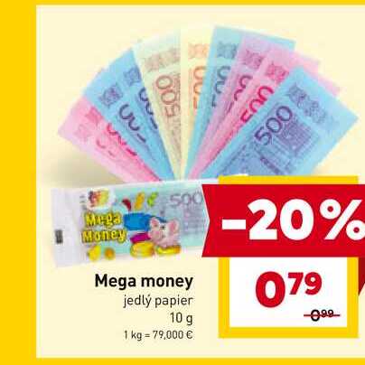 Mega money jedlý papier (10g) 