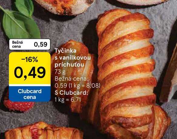 Tyčinka s vanilkovou príchuťou 73g