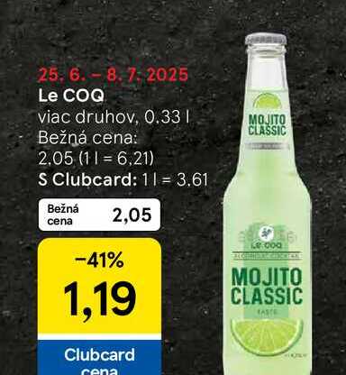 LE COQ viac druhov, 0.33l