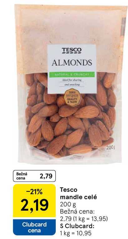 Tesco mandle celé 200g