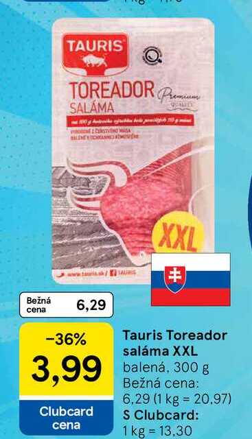 Tauris Toreador saláma XXL balená, 300 g 