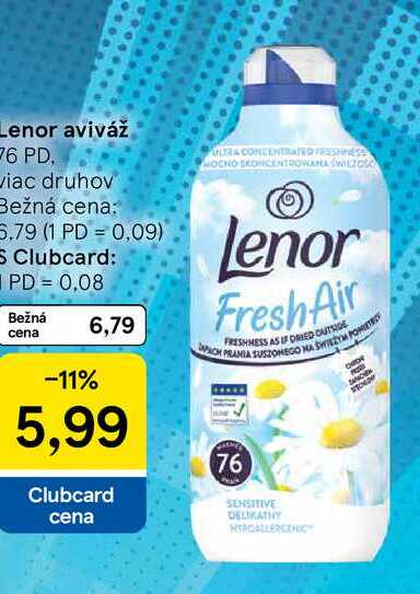 Lenor aviváž 76 PD, viac druhov 
