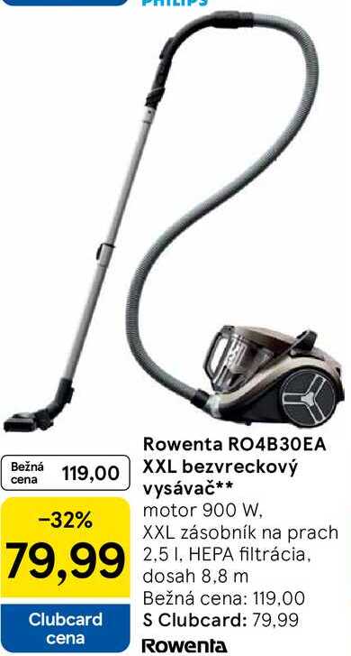 Rowenta RO4B30EA XXL bezvreckový vysávač