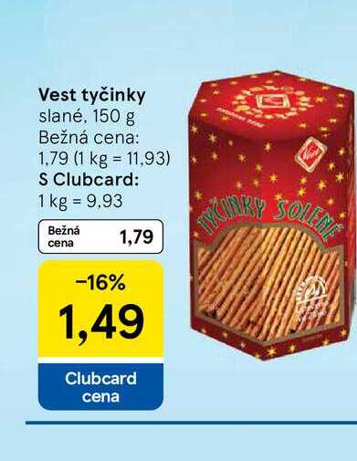 Vest tyčinky slané, 150 g 