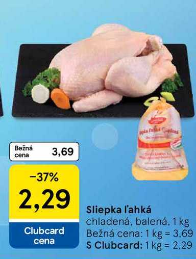 Sliepka ľahká chladená, balená, 1 kg 