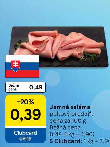 Jemná saláma 100 g 