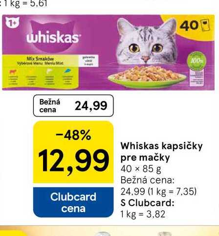 Whiskas kapsičky pre mačky 40 × 85 g