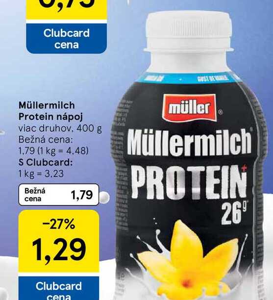 Müllermilch Protein nápoj viac druhov, 400 g 
