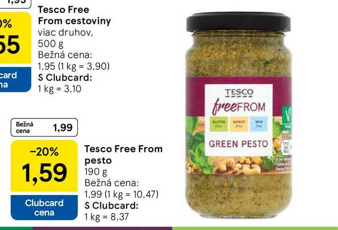 Tesco Free From pesto 190 g