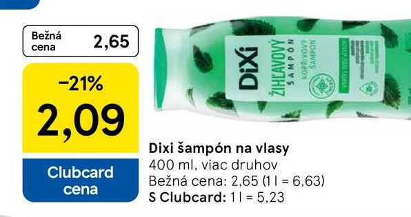 Dixi šampón na vlasy, 400 ml