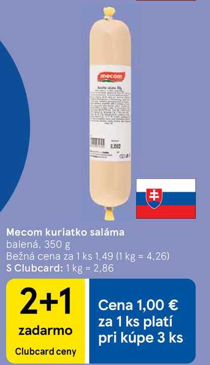Mecom kuriatko saláma, 350 g 
