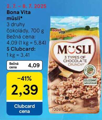 Bona Vita müsli, 700 g 