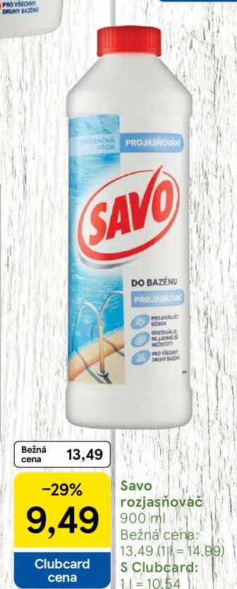 Savo rozjasňovač, 900 ml 