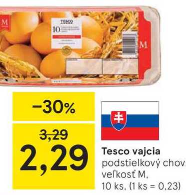 Tesco vajcia, 10 ks