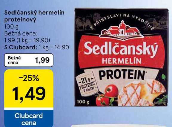 Sedlčanský hermelín proteínový, 100 g