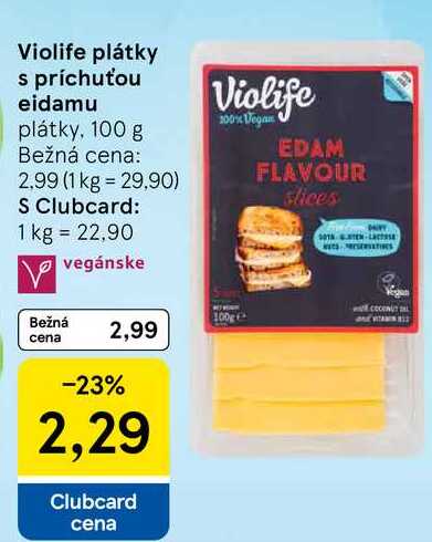 Violife plátky s príchuťou eidamu, 100 g 