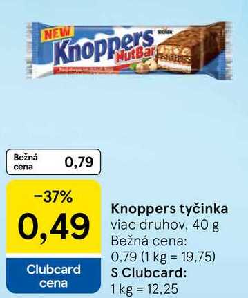 Knoppers tyčinka, 40 g