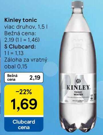 Kinley tonic, 1,5 l