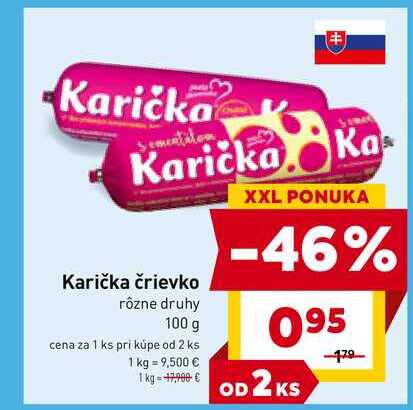 Karička črievko rôzne druhy 100 g 