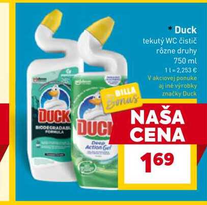 Duck tekutý WC čistič rôzne druhy 750 ml 