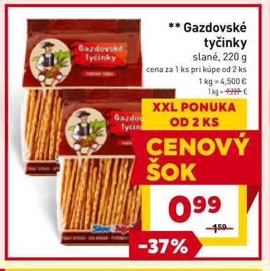 Gazdovské tycinky 220 g