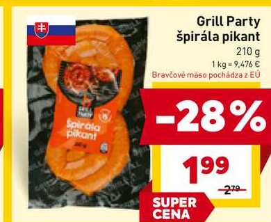 Grill Party špirála pikant 210 g 