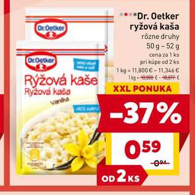 Dr. Oetker ryžová kaša rôzne druhy 50 g - 52 g 