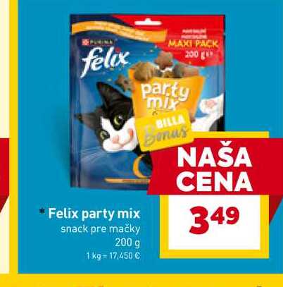 Felix party mix snack pre mačky 200 g