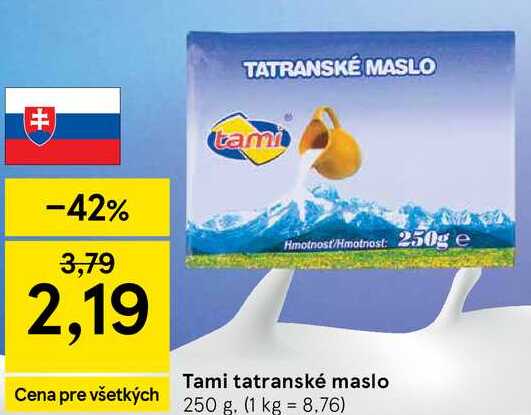 Tami tatranské maslo, 250 g