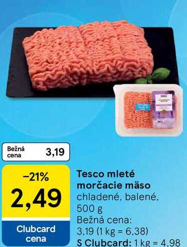Tesco mleté morčacie mäso, 500 g