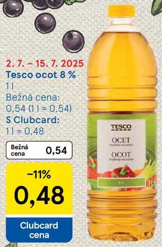Tesco ocot 8%, 1 l