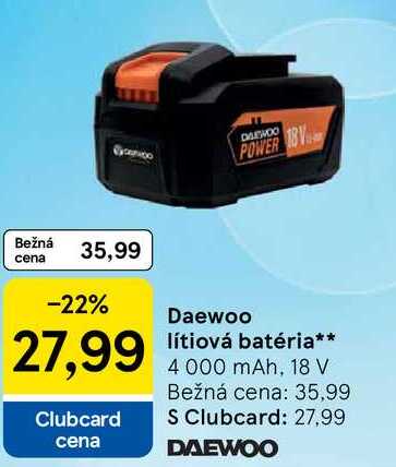 Daewoo lítiová batéria