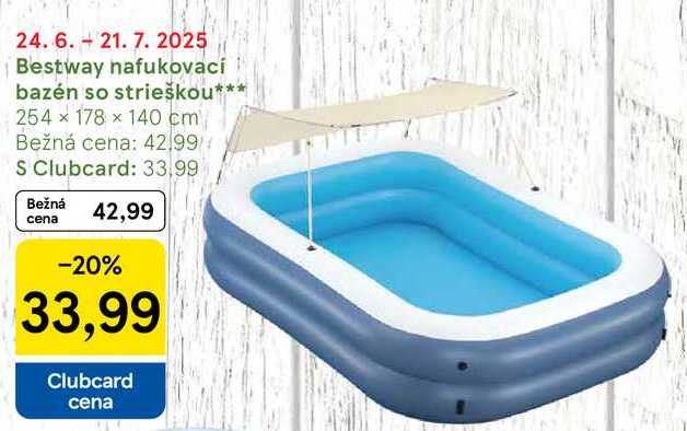 Bestway nafukovací bazén so strieškou