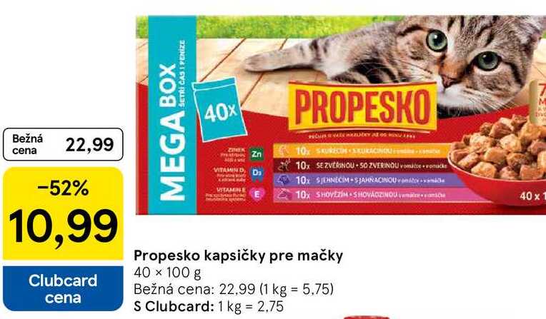 Propesko kapsičky pre mačky, 40x 100 g