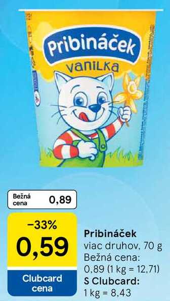 Pribináček, 70 g 