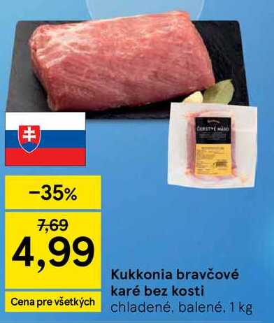 Kukkonia bravčové karé bez kosti, 1 kg 
